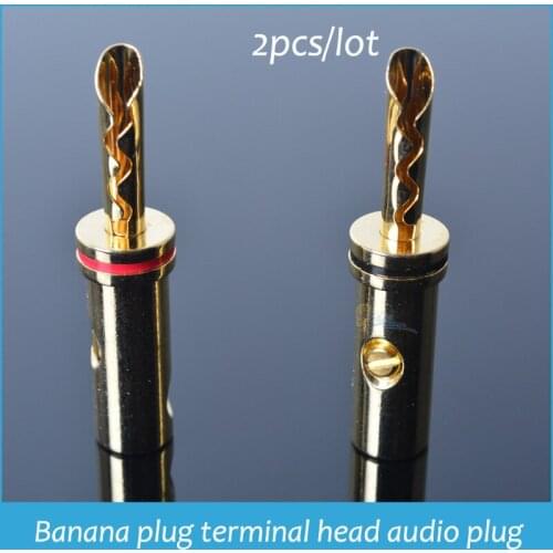 2pcs Combos Seat Panel Wall Speaker Wire Banana Plug Terminal Head Audio Plug Hi-fi Speaker Adapter