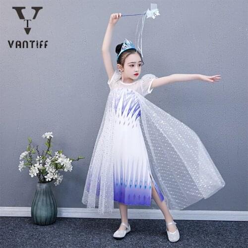 2021 Summer Girl Princess Cosplay Costumes for Kids Halloween Childrens Birthday Party Childrens Wedding Evening Clothing