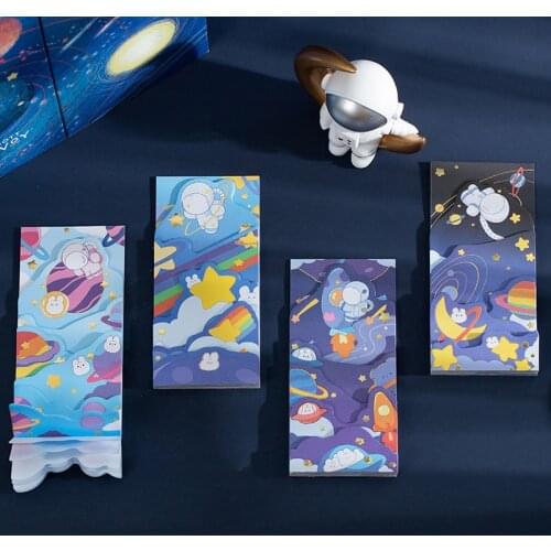96 Sheets Space Travel Loose Leaf Memo Pad Cartoon Notes Stationery Index Posted Planner Office Student School Supplies Gift