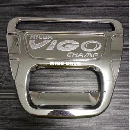 ABS Chrome Design tail Gate Trim Rear Handle Insert SUNZ For Toyota Hilux Vigo 2007 2012 2013 2014 Accessories