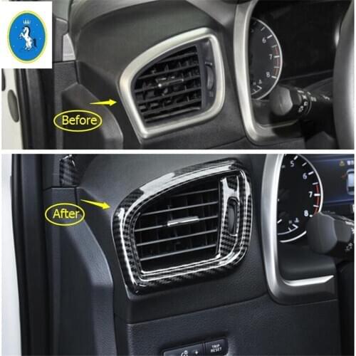 Yimaautotrims Auto Accessory Side Front Air Condition AC Outlet Vent Frame Cover Trim For Nissan Murano 2015 2016 2017 2018 ABS