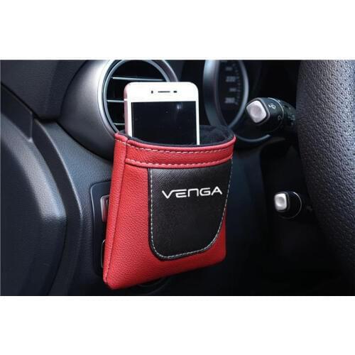 Car Air Vent Stow Tidy Storage Bag Clip on Air Outlet Car Phone Bag For Kia Venga