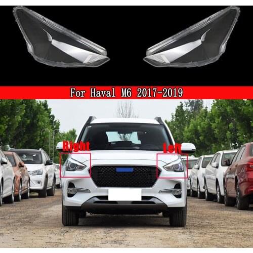 Car Clear Headlight Lens Cover Replacement Head Light Lamp Cover For Haval M6 2017-2019 Glass Lampcover Lampshade Shell