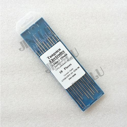 Free shipping 10PCS Lanthanated Tungsten Electrodes WL20 2.4x150mm 3/32" inch Sky Blue Tip