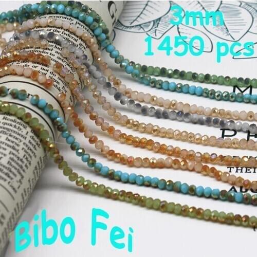 Free shipping multi color 3mm 1450PCS Glass Czech crystal beads, wheel beads,transit beads,bracelet necklace Jewelry Making DIY