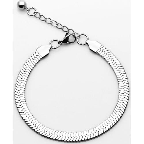 Titanium steel blade bracelet men and women simple stainless steel fashion long buckle bracelet new jewelry