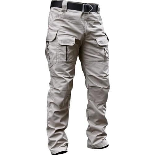 Military Tactical Cargo Pants Stretch Cotton Casual Work Pants Mens Stretch SWAT Combat Rip-Stop Many Pocket Army Long Trouser