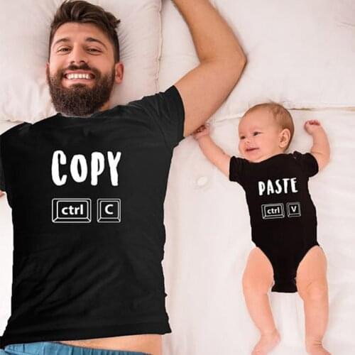 One Piece Daddy and Baby Matching Clothes The Original REmix Baby Romper Boy Girl Summer Family Matching Outfits Man T Shirt