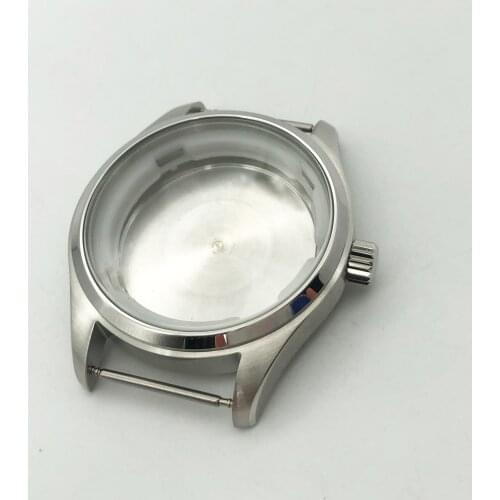 316SS Silver Mens Watch Case 40MM Polished Russ FIT NH35、36 ETA 2824 Automatic Movement Waterproof Fashtion New Top Quality
