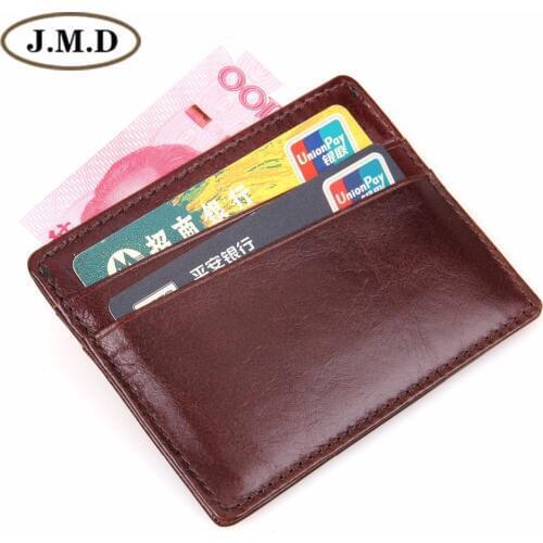 100% Tanned Genuine Cow Leather Mens Card Case Slim Wallet Super Thin Front Pocket Purse ID Card Holder 8101Q