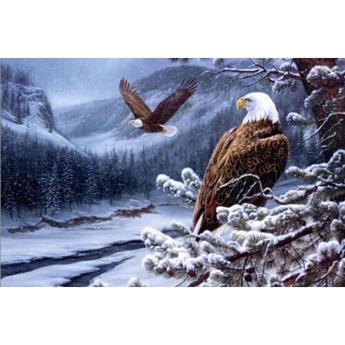Bald Eagle The wooden puzzle 1000 pieces ersion jigsaw puzzle white card adult childrens educational toys