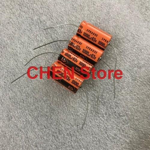 4pcs U.S SPRAGUE 516D 63V1000UF 16X31MM 1000UF 63V Audio frequency high voltage filter axial electrolytic capacitor 1000uf/63v