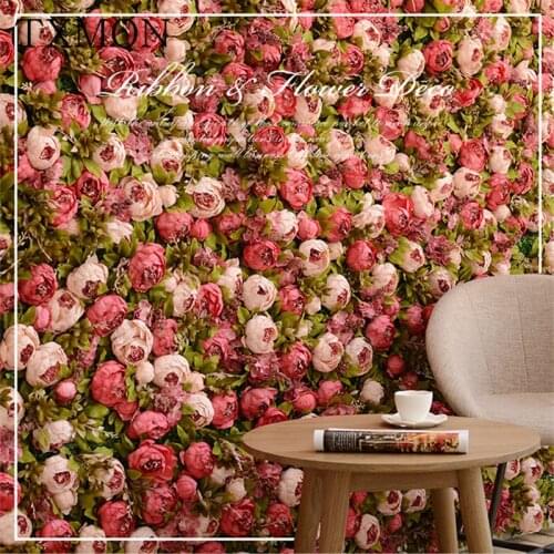 1pc Silk Peony Flower Wall European Style Artificial Flowers For Wedding Decoration Photography Background Store Decor Fleurs