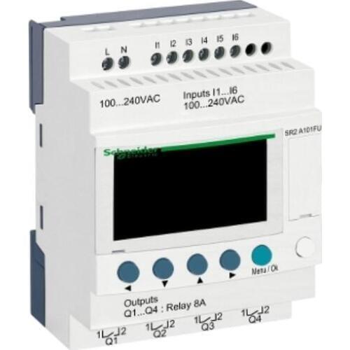 SR2A101FU compact smart relay Zelio Logic - 10 I O - 100..240 V AC - no clock - display