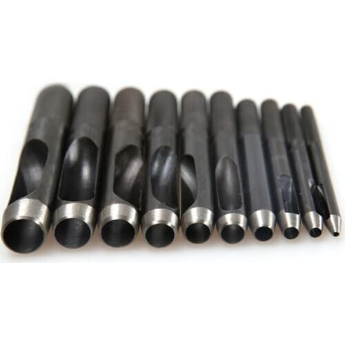 Leather Hollow Punch Set Belt Hole Puncher DIY Craft Kit Leathercraft Punching Toos for Watch Band Leathers Strap Gasket