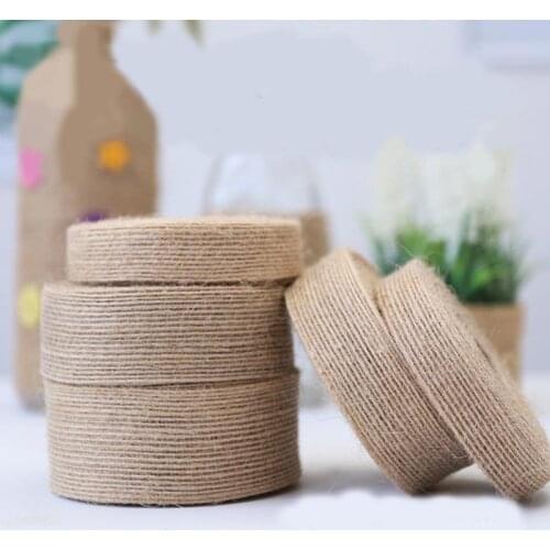 10 Yards Natural Vintage Jute Burlap Ribbon DIY Wedding Gift Wrapping Birthday Party Christmas Decoration Craft 15mm-38mm Width