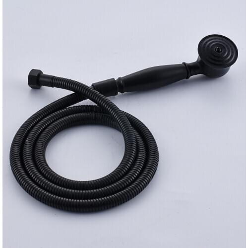 Black Oil Rubbed Brass Water Saving Shower Head Telephone Bathroom Hand Held Shower Head Set with 1.5m Hose