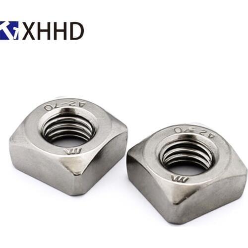 304 Stainless Steel Metric Thread Square Nut Fastener M3 M4 M5 M6 M8 M10 M12