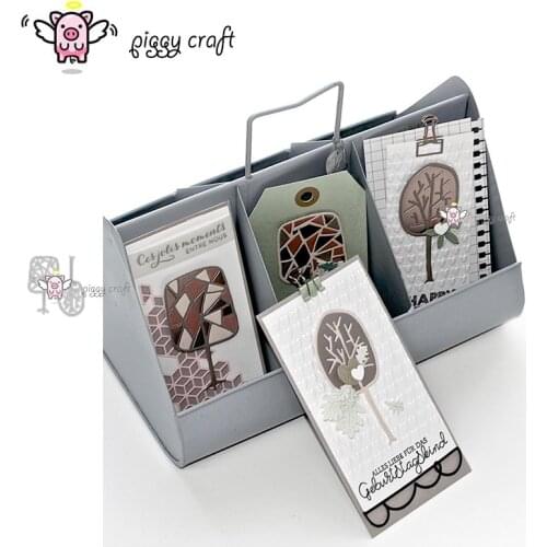 Piggy Craft metal cutting dies cut die mold New 2Pcs Irregular tree Scrapbook paper craft knife mould blade punch stencils dies