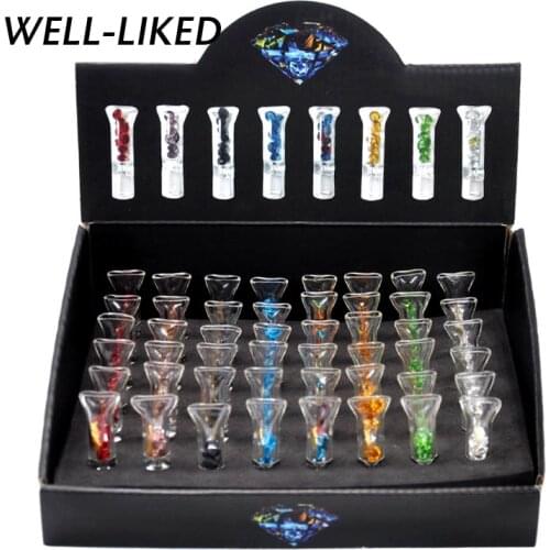 Mixed Glass Rolling Mouth Filter Tips With Diamond 8MM Cigarette Mouthpiece Rolling Filter Tips Suit King Size Paper Cones Gifts