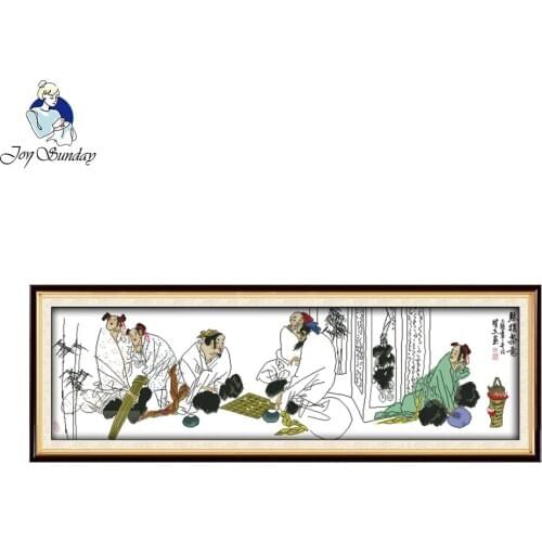 Joy Sunday Piano chess and tea art 14CT Free Delivery Counted Cross Stitch Kit Wall Home Decor Cross stitch sets embroidery kits