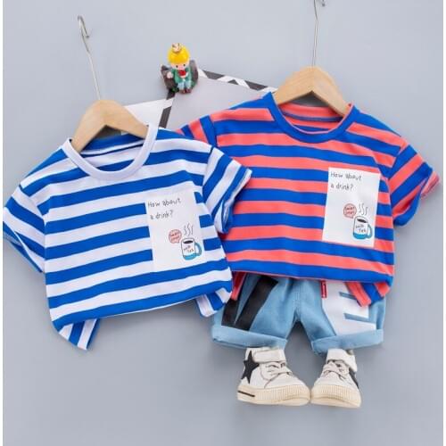 0-5 Years Summer Boy Clothing Set 2021 New Casual Fashion Cartoon Active T-shirt+ Pant Kid Children Baby Toddler Boy Clothing