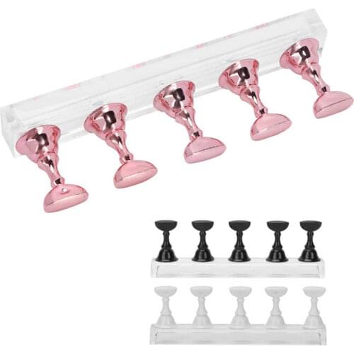 Nail Tips Practice Stand Nail Art Display Practice Stand Magnetic Nail Fingernail Tip Holder Manicure Set Tool