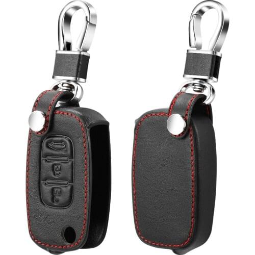 Remote 3 Buttons Car Key Leather Case Keychain Cover for Lada Sedan Largus Kalina Granta Vesta X-Ray XRay for Renault Key Shell