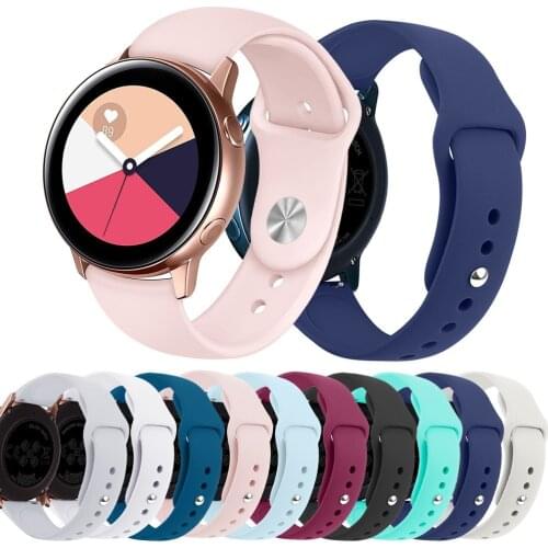 Silicone strap for Galaxy watch Active 2 44mm 40mm/3 45mm 41mm/46mm/42mm Samsung Gear s3 bracelet Huawei watch GT 2 2e pro Band