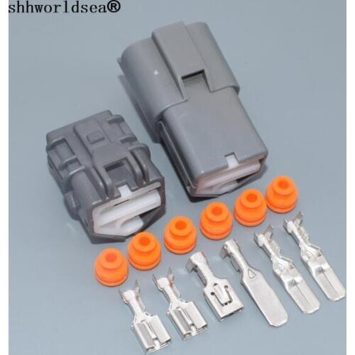 Shhworldsea 3 pin female male waterproof automobile electric wiring harness connector 7123-6234-40 digger throttle motor sensor