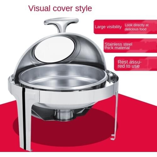 Flip-top buffet stove electric heating round buffy oven breakfast stove insulation furnace distribution heat plate