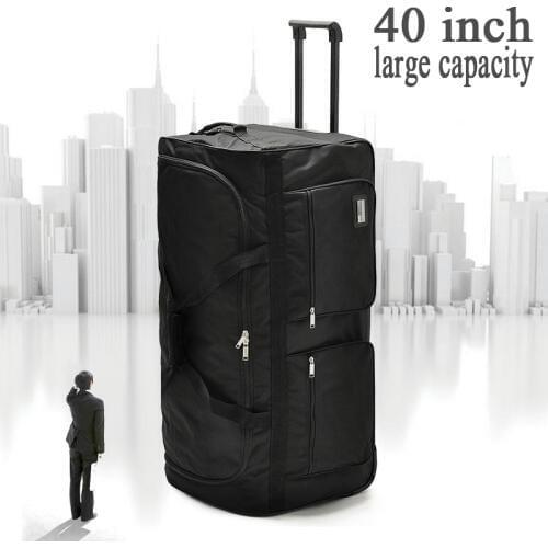 GraspDream 32"40" Inch super large rolling luggage bag big Outdoor travel bag canvas hight 100cm Spinner brand Trolley suitcase