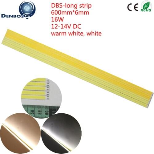 5PCS LED COB Strip 600x6mm flexible 16W 12V DC Bar light cob tubes Warm White for DIY Outdoor Camping Lamp COB led bulb