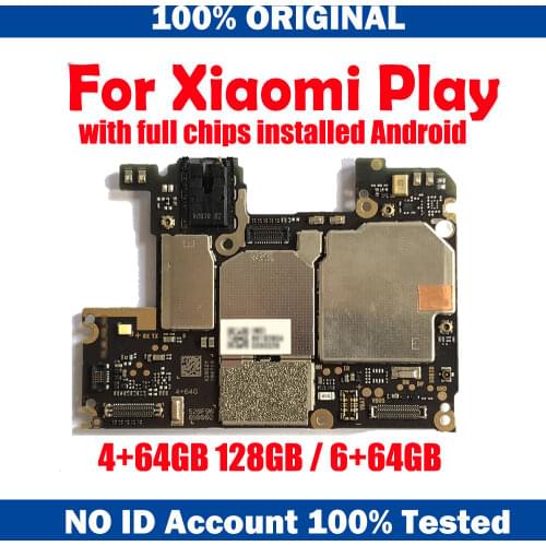 TDHHX With Chips Circuits Flex Cable For Xiaomi Play MiPlay Mi Play CN Version Unlocked Main Mobile Board Mainboard Motherboard
