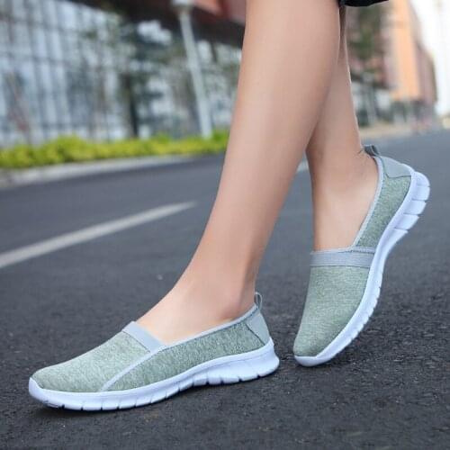DEPKSLY 2020 women sneakers without lace soft big size breathable flat casual shoes summer walking women vulcanize shoes Zapatos