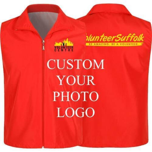 Sleeveless Waistcoat Custom Printed Logo Summer Advertising Campaign Vest Breathable Work Clothes Waistcoat Volunteer Vests