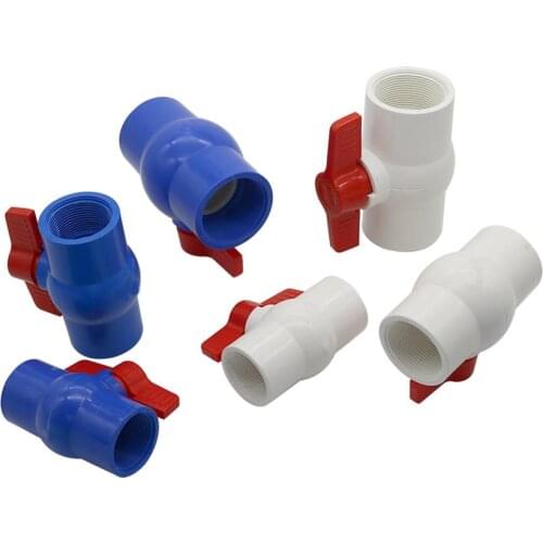 1.25" 1.5" 2" Female Thread PVC Ball Valve DN32 DN40 DN50 Pipe Waterstop Switch Garden Irrigation Aquarium Tank Pipe Fittings