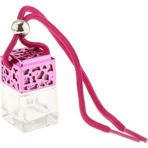 10pcs Empty Air Freshener Diffuser Square Shaped For Essential Oils Diffuser Ornaments Car Hanging Perfume Bottle