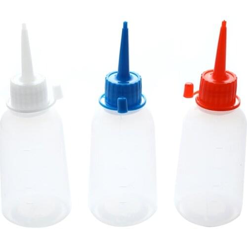 100ml Plastic Clear Tip Applicator Bottle Plastic Squeeze Bottle With Tip Cap For Crafts Art Glue Multi Purpose Refillable Empty