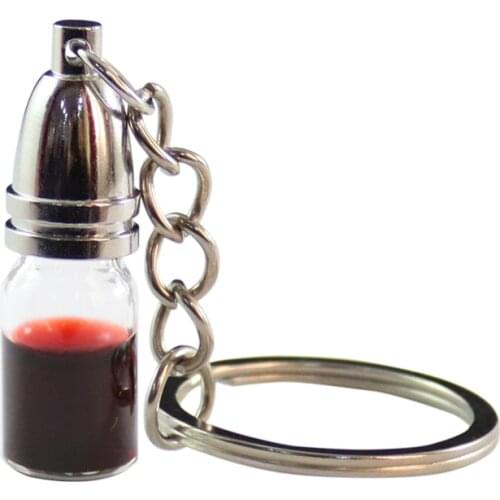 2PCS Glass Bottle Pendant Keychain Wish Secret Keep Small Bottle Key Chain Women Gift