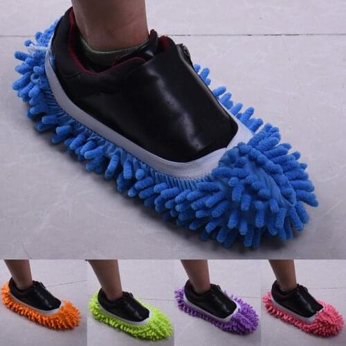 2Pcs/Set Multifunction Floor Dust Cleaning Slippers Shoes Lazy Mopping Shoes Home Floor Cleaning Micro Fiber Cleaning Shoes Tool