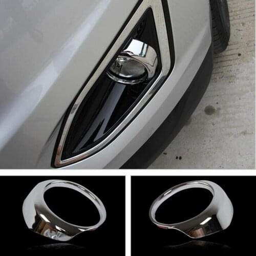 2Pcs/Pair Car Auto Front Fog Light Lamp Foglights Cover Trim Circle Styling Sticker For Ford Edge 2015 Car-covers ABS