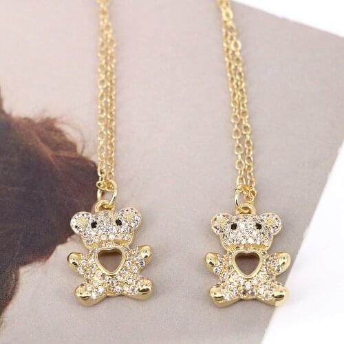 5PCS, Women Fashion Jewelry Pendant Necklace Pave Setting Zircon Collares Gold-chain New Necklace 2021
