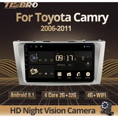 TIEBRO 2din Android 9.0 Car Radio For Toyota Camry 2007 2008 2009 2010 2011 Car Multimedia Player Autoradio 2din Car DVD Player