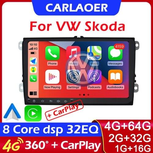Car Android 8.1 2 Din radio GPS multimedia for Volkswagen Skoda Octavia golf 5 6 touran passat B6 polo tiguan yeti rapid Bora