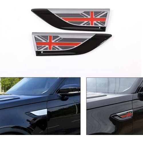 Union Jack Side Fender Air Outlet Cover Trim For Land Rover Discovery 5 LR5 2017 2018 L462 V MKV Auto Accessories Replacement