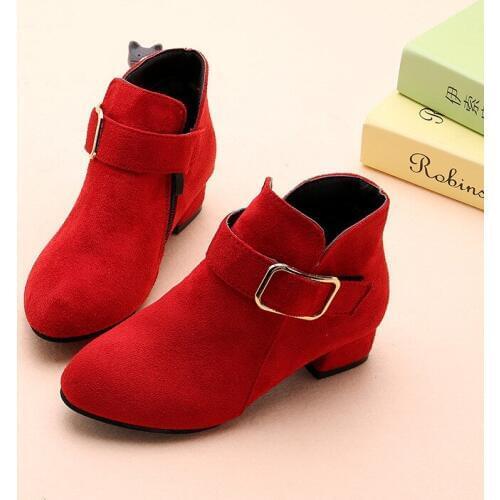 2019 new childrens imitation leather boots girls Martin boots kids fashion brand girls boots ankle boots waterproof girls shoes