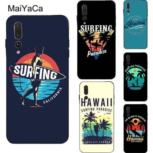 MaiYaCa Surfing Hawaii Paradise Case For Huawei Honor 8X 9X 9 10 Lite 20 Pro 10i 7A Pro 7C 8A 8C 8S Y6 Y9 Y7 2019 Nova 5T