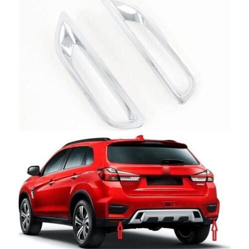 For Mitsubishi ASX RVR Outlander Sport ES 2020 2021 Chrome Rear Foglight Fog Light Lamp Cover Trim Sticker Exterior Accessories