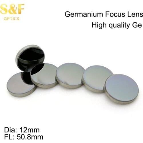 Superfine Ge Focusing Lens Dia. 12mm Focal 50.8mm 2" for CO2 Laser Engraving Cutting Machine Free Shipping